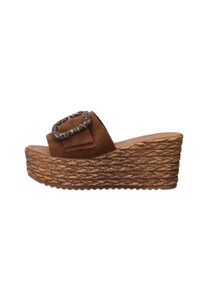 Heeled mules - brown