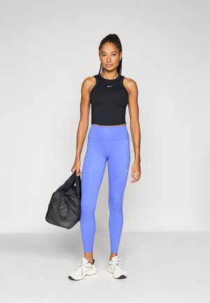 Nike One Fitted Dri-FIT Cropped Tank Top 'Black White' (Women's) — foto 2