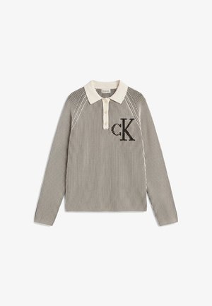 Calvin Klein Jeans, BICOLOR POLO - Блуза с дълги ръкави - black combo