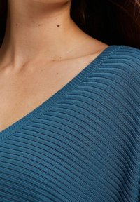 WE Fashion Stickad tröja - dark-blue denim