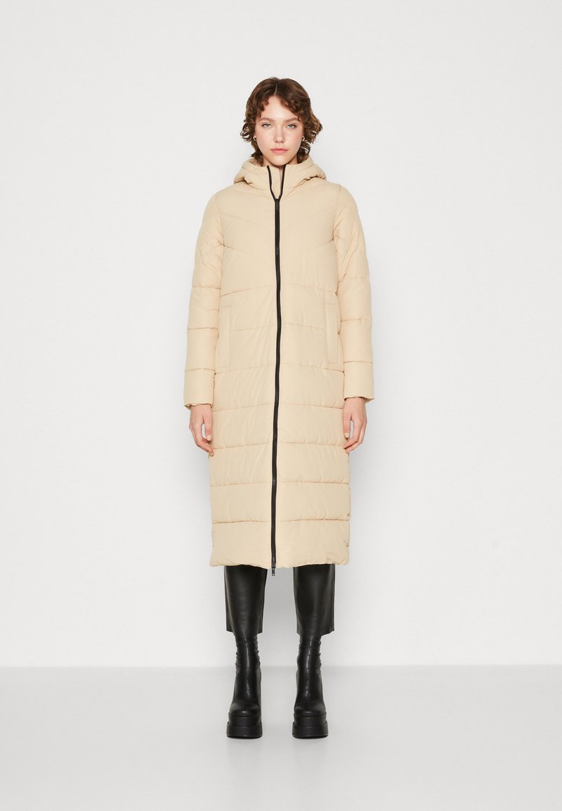 Noisy May - NMDALCON LONG COAT - Geacă - beige, Extindeți