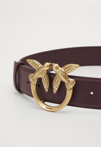 Pinko LOVE BERRY BELT - Ceinture - maro/antique gold-coloured