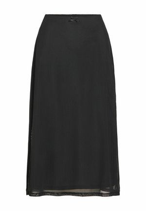 VILA, MIDI SKIRT VISOLA MID-WAIST - Jupe trapèze - black