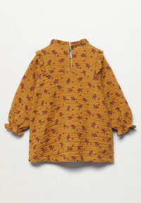 Mango Kids GEBLOEMDE GETEXTUREERDE - Vardagsklänning - mustard yellow