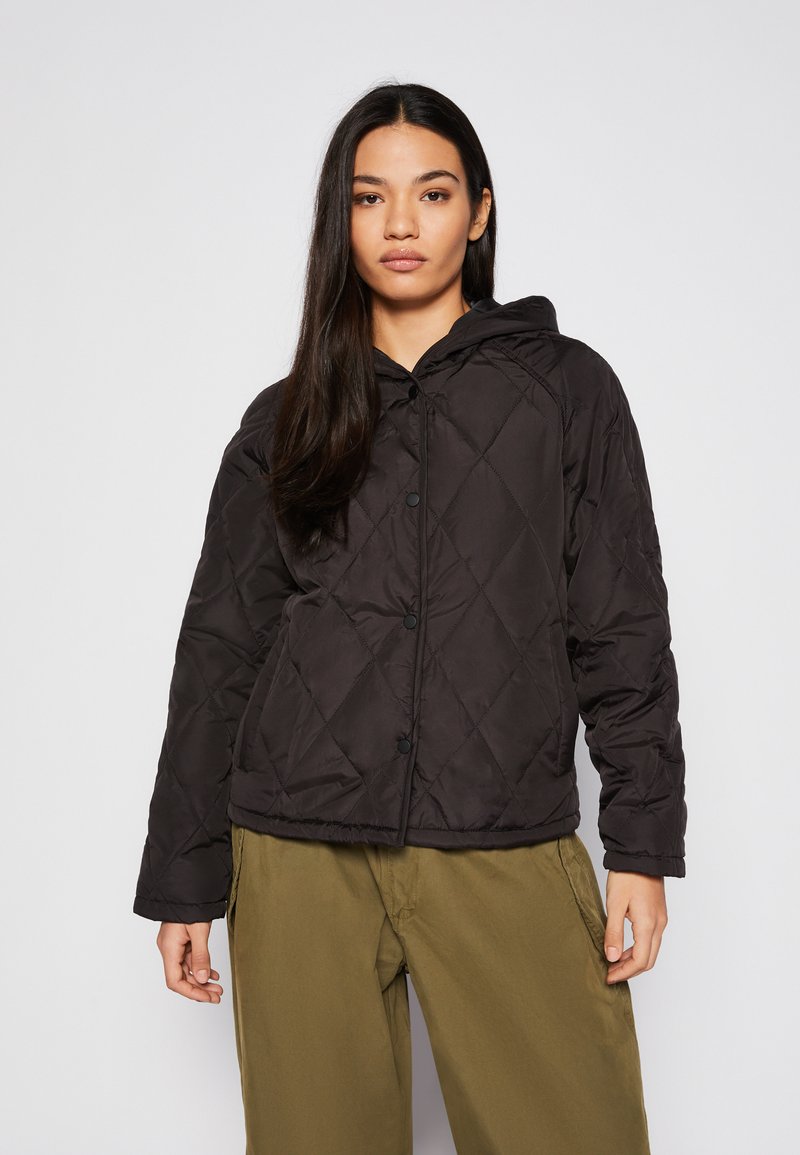 Urban Classics - DIAMOND QUILTED HOODED  - Light jacket - black, Enlarge
