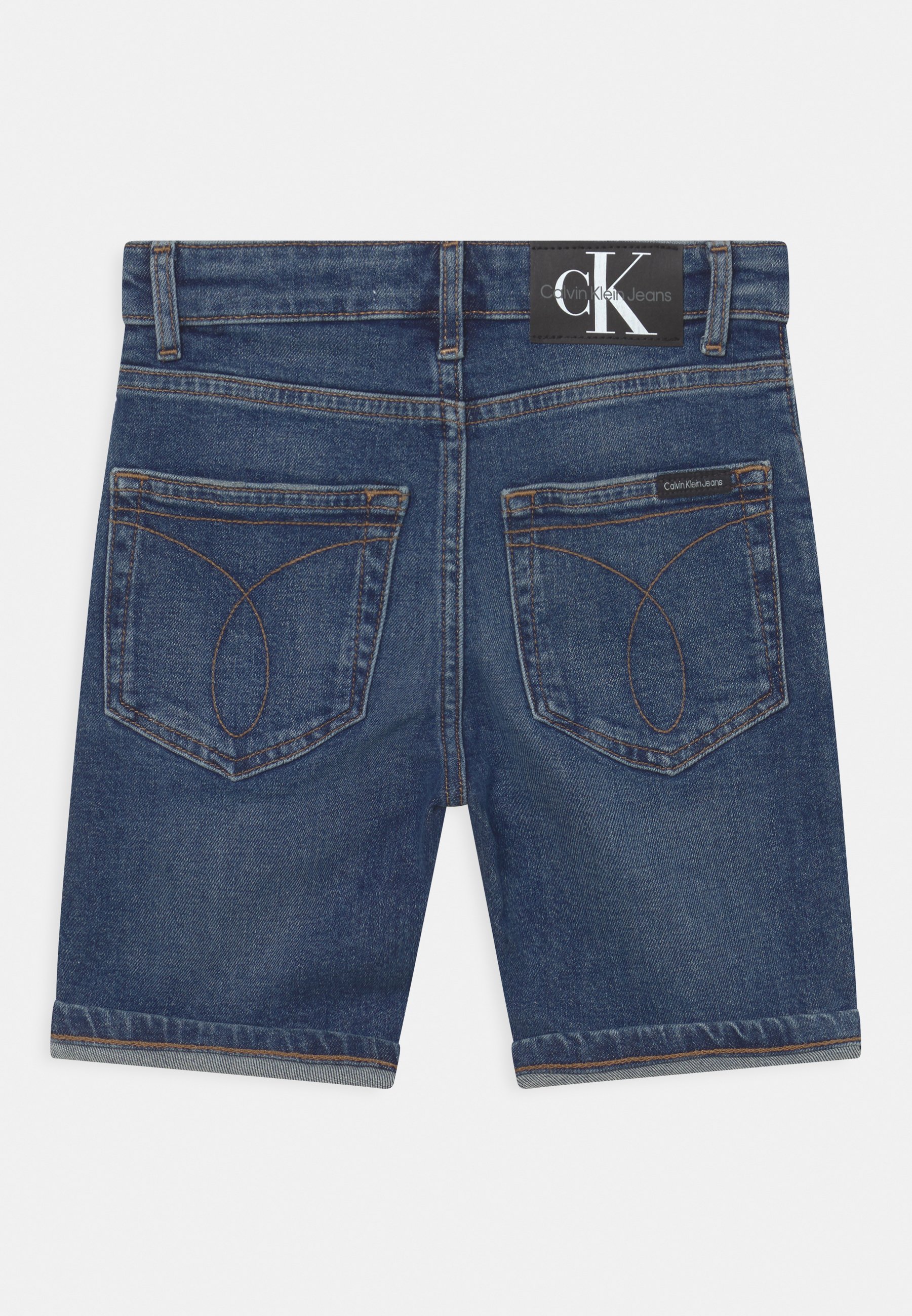 Calvin Klein Boys Blue Denim Logo Shorts Size: 12Y
