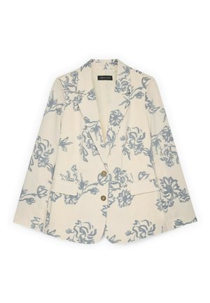 Fiorella Rubino, BLAZER CON STAMPA FLOREALE - Blazer - beige