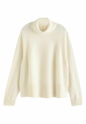 HIGH ROLL NECK - Strickpullover - white ecru