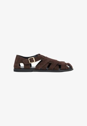 ESTRO, MIĘKKIE CIEMNOBRĄZOWE SANDAŁY TYPU FISHERMAN ESTRO ER00119662 36 - Sandali da trekking - dark brown