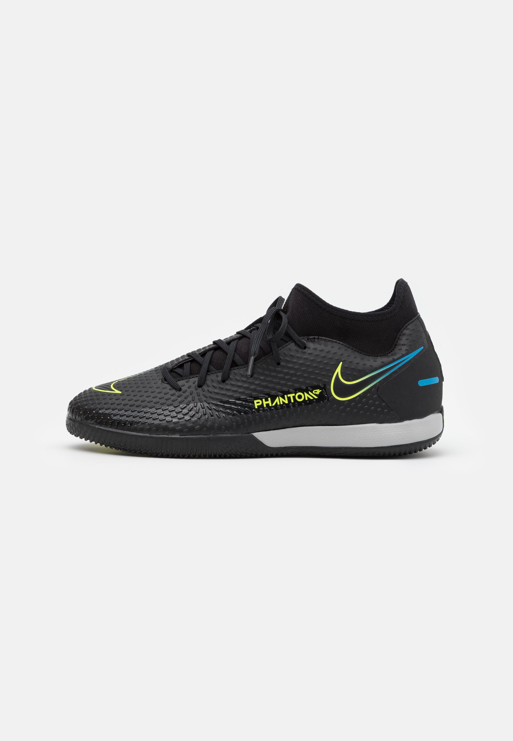 Nike Performance PHANTOM GT ACADEMY DF IC - Indoor football boots -  black/cyber/light photo blue/black - Zalando.co.uk