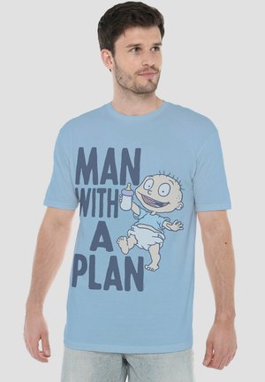 RUGRATS MAN WITH A PLAN - Print T-shirt - light blue