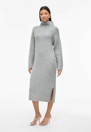 Gebreide jurk - light grey melange