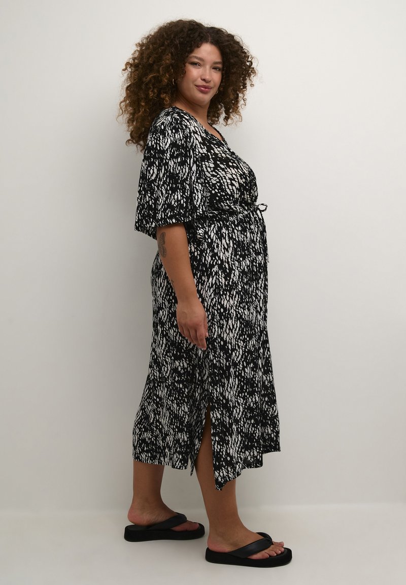 Kaffe Curve KCAMI - Robe de jour - black white graphic snake