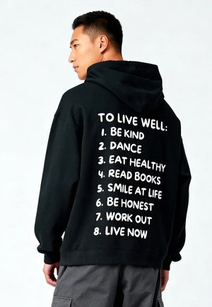 TO LIVE WELL UNISEX OVERSIZED HOODIE - Sweat à capuche - black