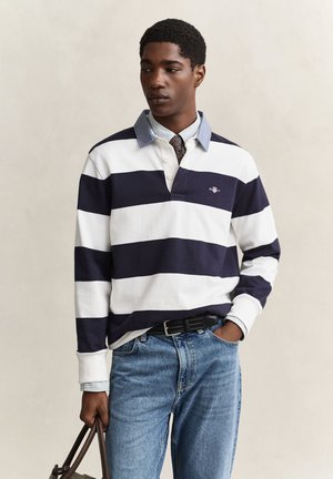 GANT, REG CHAMBRAY STRIPE HEAVY RUGGER - Polokošeľa - eggshell