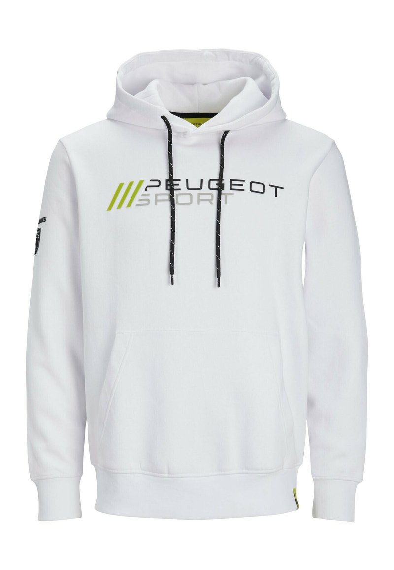Jack & Jones PEUGEOT - Felpa con cappuccio - weiß/bianco