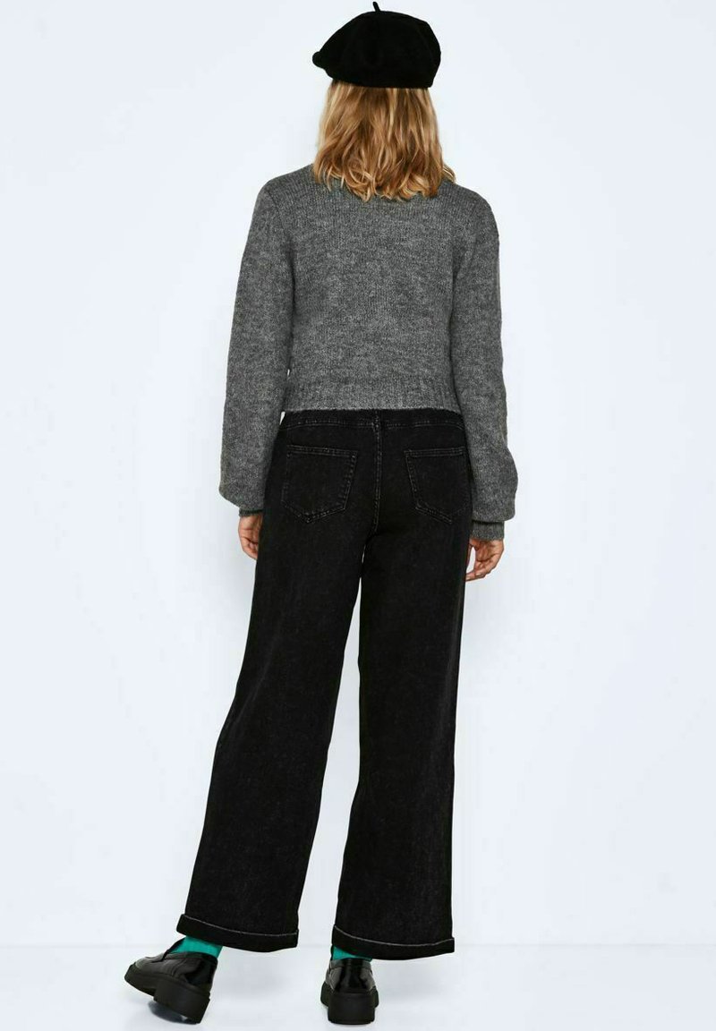 Damen Strickjacken | Noisy May BALLONÄRMEL Strickpullover medium grey melange/dunkelgrau - NB34306 Damen Strickjacken | Noisy May BALLONÄRMEL Strickpullover medium grey melange/dunkelgrau - NB34306