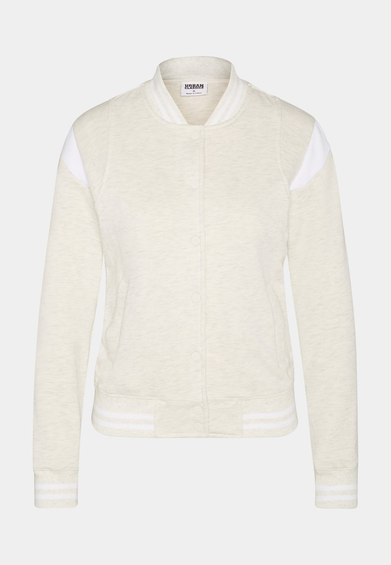 Urban Classics Girls Inset College Sweat Jacket Giacca, Palepink/Sabbia Bianca, 110 cm-116 cm Bambina Urban Classics Girls Inset College Sweat Jacket Giacca, Palepink/Sabbia Bianca, 110 cm-116 cm Bambina