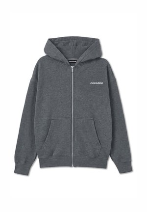 Pegador, CLARITA OVERSIZED SWEAT JACKET - Суитшърт с цип - anthracite melange white
