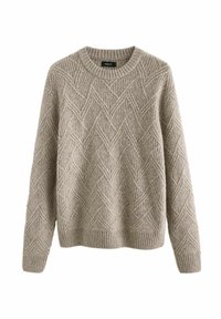TEXTURED CREW REGULAR FIT - Neule - neutral