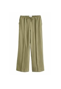 Next DRAWSTRING WIDE LEG - Auduma bikses - khaki green