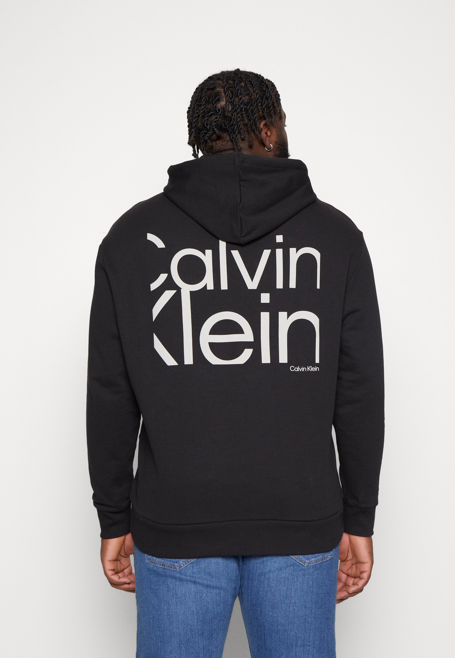 Calvin Klein MATTE BACK LOGO HOODIE - Sweatshirt - black - Zalando.ie
