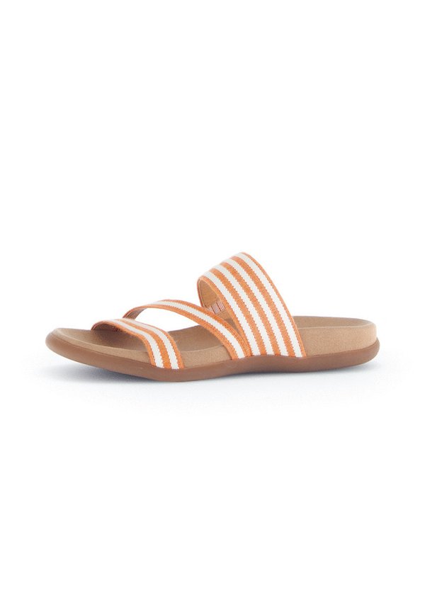 Pantolette flach - beige