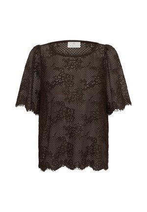 Kaffe, KACORNELIA LACE BLOUSE - Blouse - coffee bean