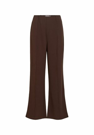 VILA, TROUSERS VIOPUS HIGH WAIST - Pantalon classique - coffee bean