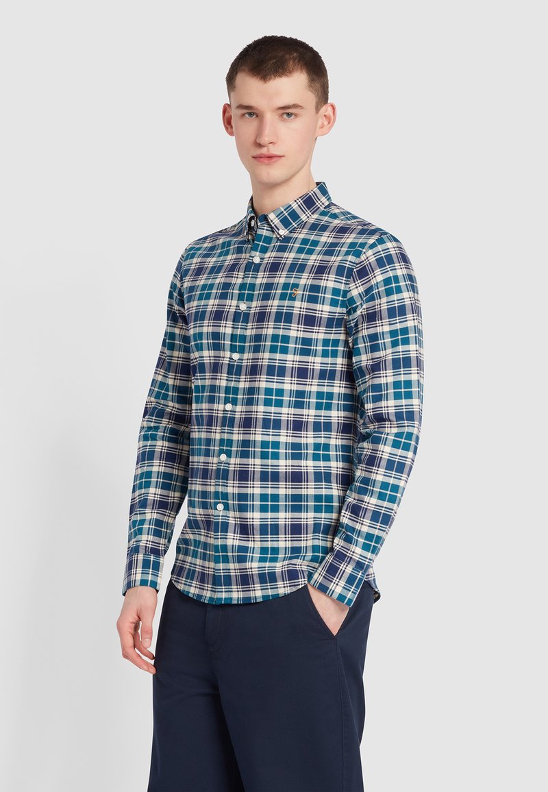 Farah - BREWER CHECK - Chemise - rich indigo, Agrandir