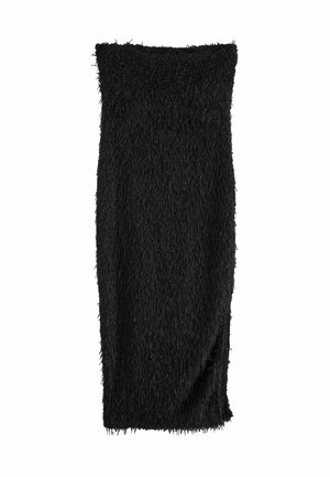 TALL FIT FRINGE SEQUIN MIDI - Šaty do práce - black