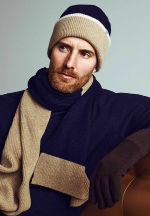 Roeckl, ROECKL HÜTE & MÜTZEN TWO SIDE KNIT - Beanie - navy beige