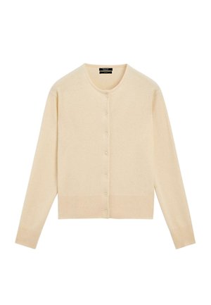 WITH CREW NECK - Cardigan - light yellow