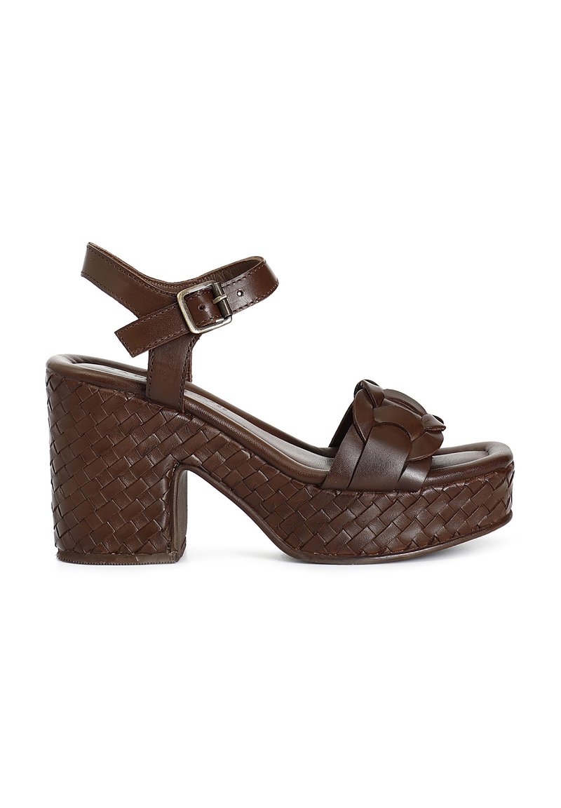 CAFèNOIR Sandály na vysokém podpatku - dark brown