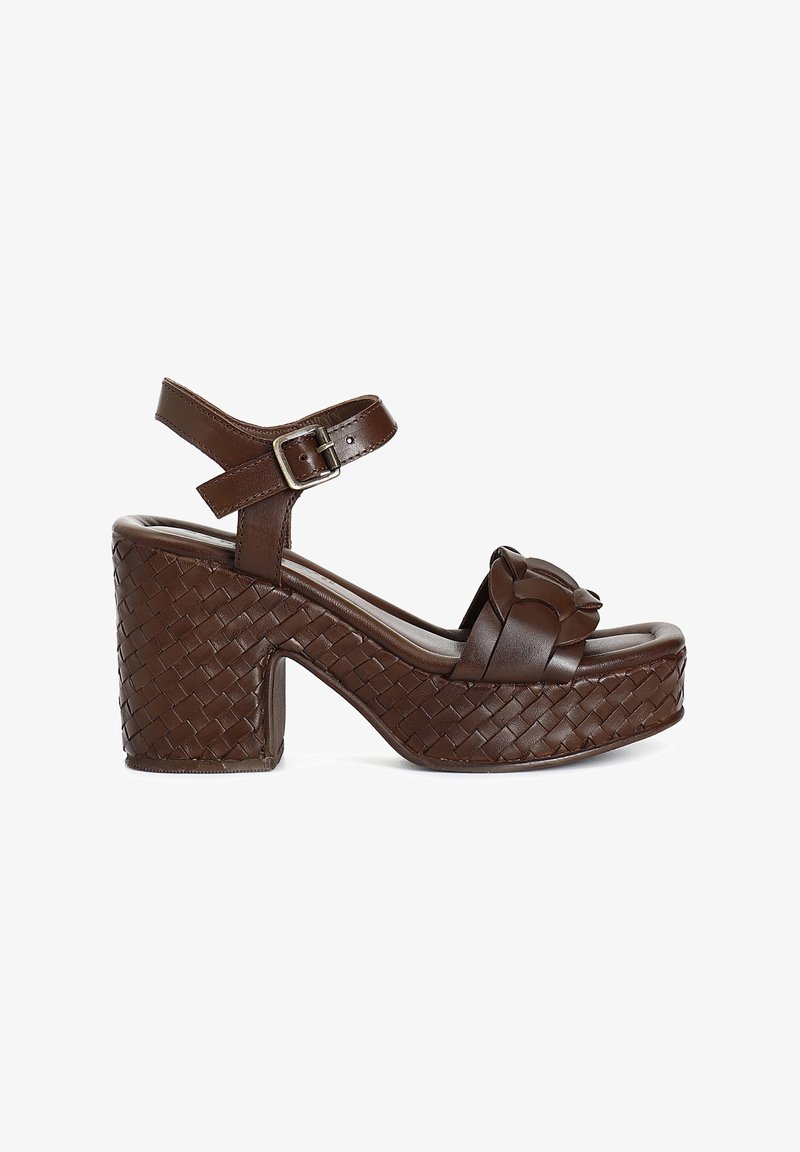 CAFèNOIR Sandály na vysokém podpatku - dark brown