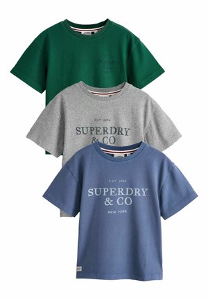 3 PACK - T-shirts basic - green blue