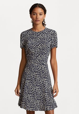 SOPIA SHORT SLEEVE DAY DRESS - Vapaa-ajan mekko - cream/navy