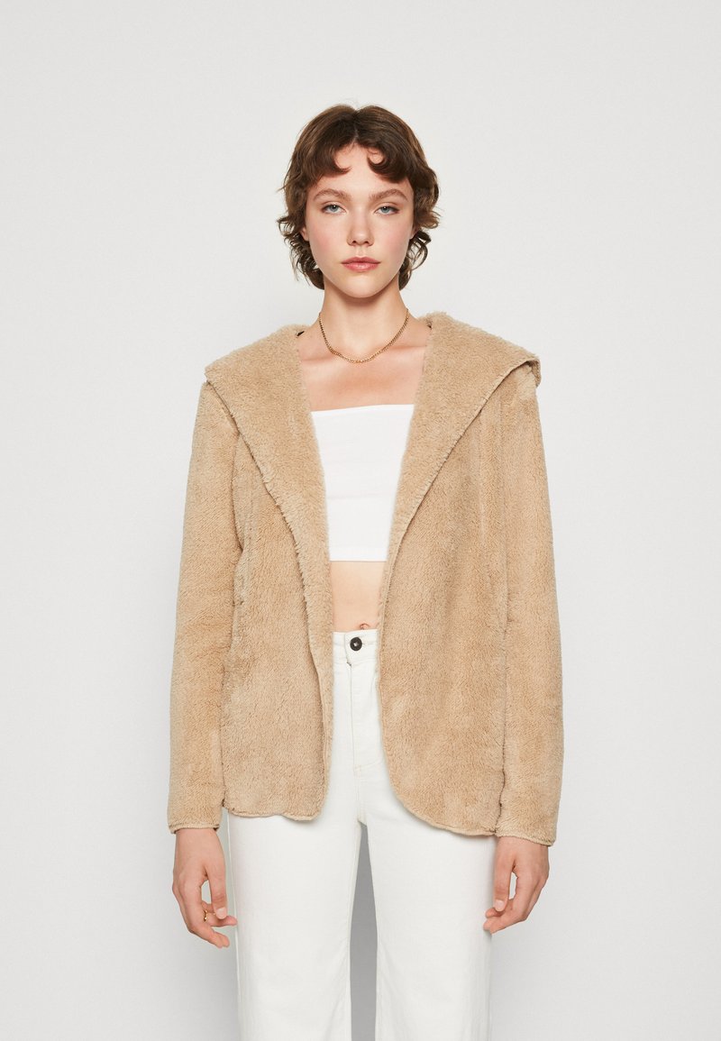 ONLY ONLCONTACT HOOD SHERPA COAT - Giacca leggera - humus/beige ...