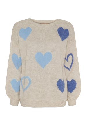 AMARENTE STRIK - Striktrøje - beige jeans celeste