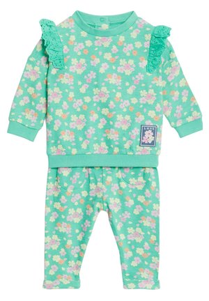 2PC FLORAL OUTFIT SET - Sweatshirt - green mix