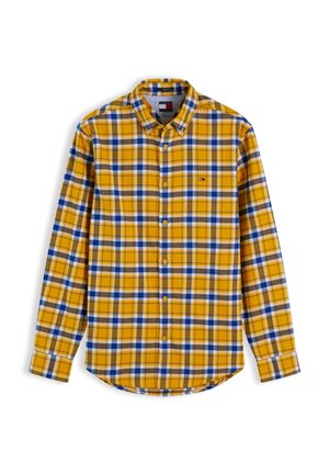 Tommy Jeans, TJM REG FLANNEL CHECK SHIRT EXT - Риза - countryside yellow/blue