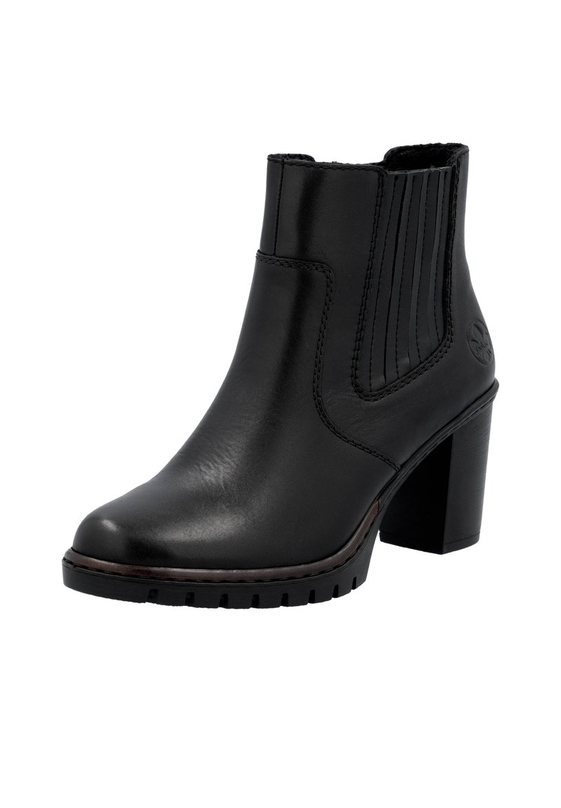 Rieker Femme Bottes Noires Bottines Chelsea - Confort Et Élégance Au Quotidien
