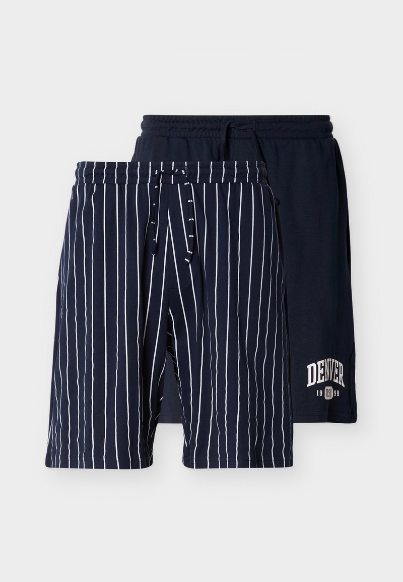 Pier One 2 PACK SHORTS - Pyjamasbyxor - dark blue/mörkblå - Zalando.se