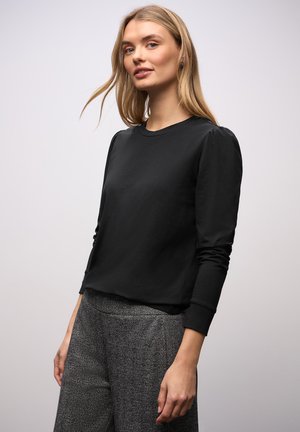 Langærmet T-shirt - schwarz