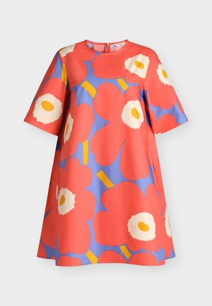 Marimekko, KUKKIVA UNIKKO DRESS - Denní šaty - red/blue/orange