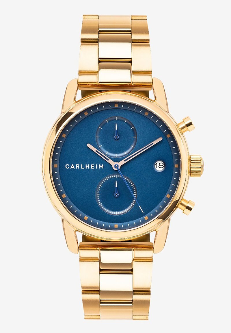 Herren Analoguhren | Carlheim Chronograph rose gold/blue/blau - QX84895 Herren Analoguhren | Carlheim Chronograph rose gold/blue/blau - QX84895