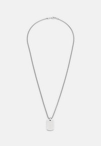ALL OVER FLAG TEXTURE NECKLACE - Kaelakee - silver-coloured