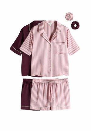 2 PACK SET - Pyjama - berry red pink stripe