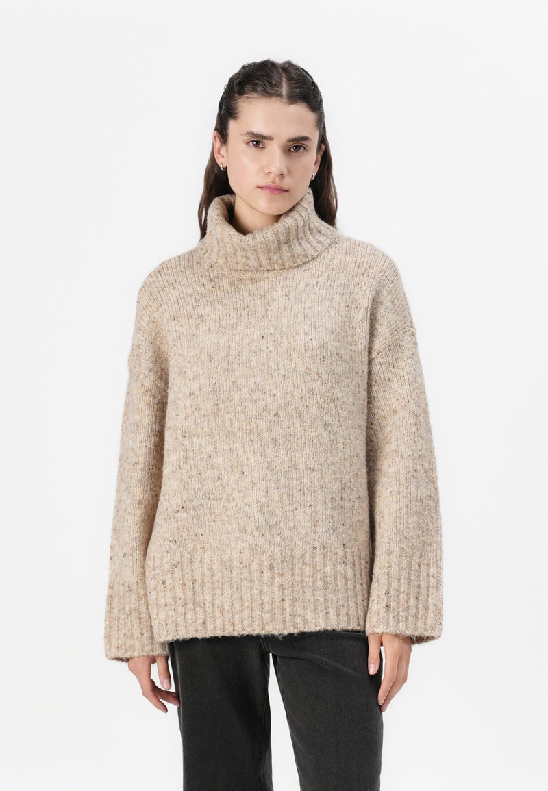Vero Moda VMINGRID ROLL NECK BOO - Maglione - beige