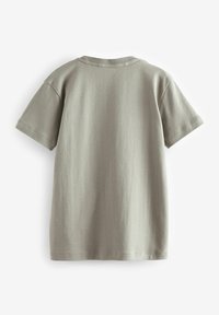 Next EMBROIDERY TEXTURED SHORT SLEEVE - REGULAR FIT - Apdrukāts T-krekls - cement natural